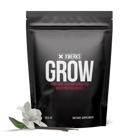 Xwerks Grow 100% New Zealand Grass-Fed Whey Protein - 25g of Pure Isolate Protein 