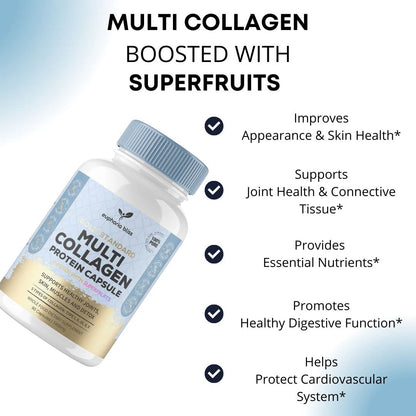 High Strength Multi Collagen 1400MG Tablets with Turmeric & Kelp, Skin, Hair, Nails