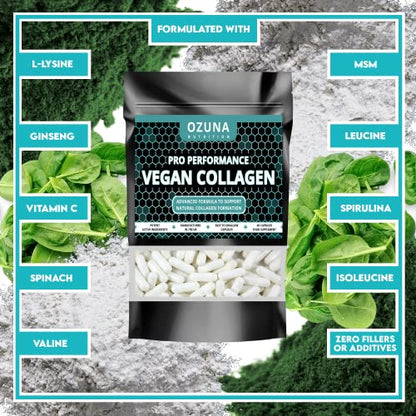 Pro Performance Vegan Collagen Complex – Vegetarian Collagen Capsules, Plant Based Collagen