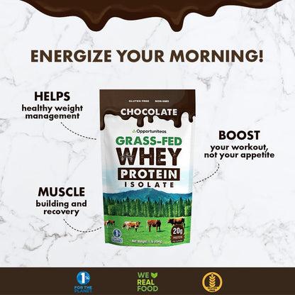 Opportuniteas Chocolate & Vanilla Whey Protein Powder Bundle - Grass Fed Whey Isolate