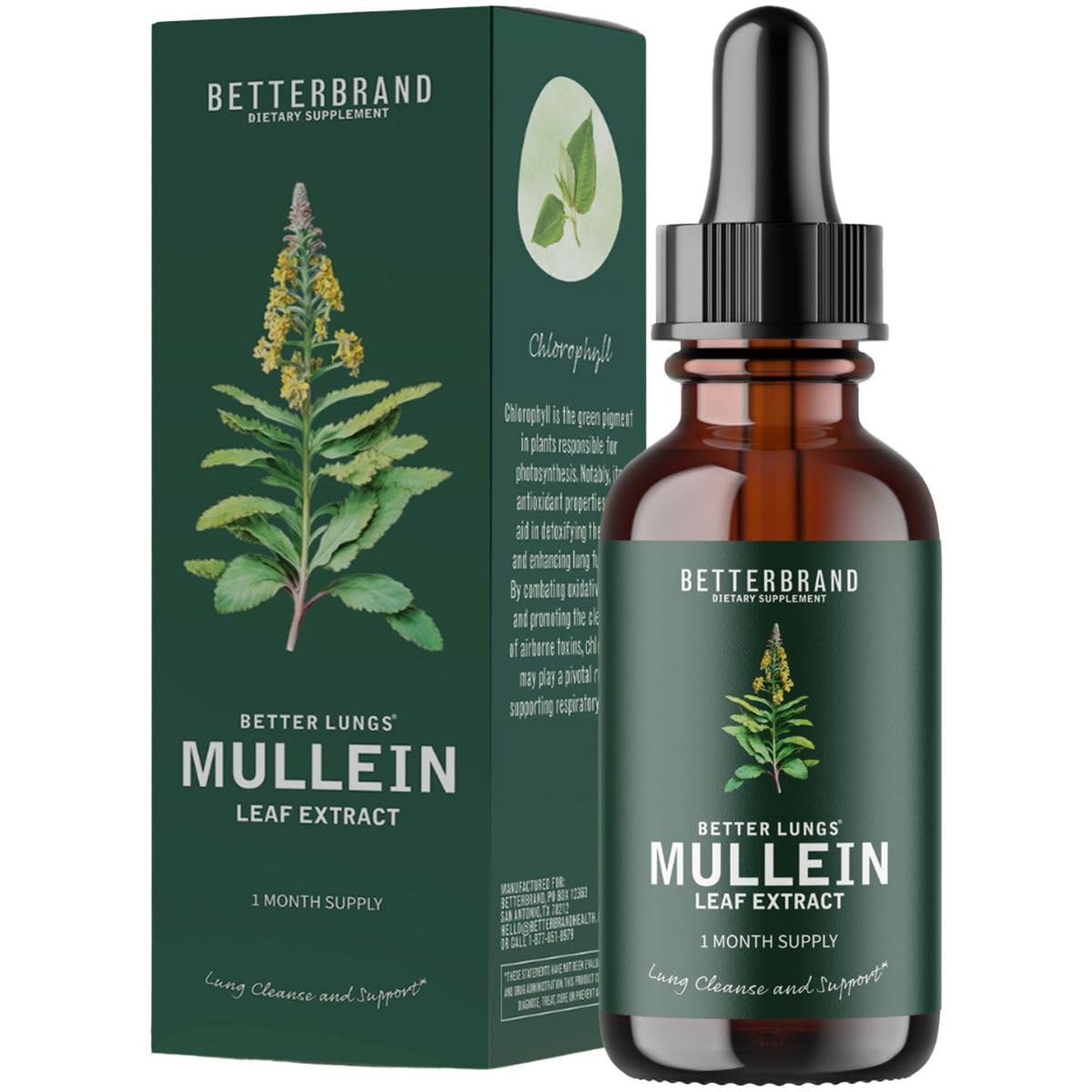 Betterbrand BetterLungs Mullein Leaf Extract - 1 Month Supply