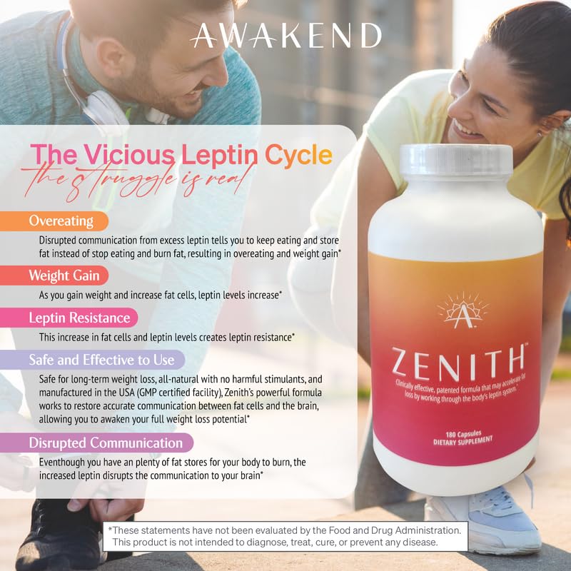 Awakend Leptin Supplement - Start Taking No Stimullants, All Natural Polysaccharides