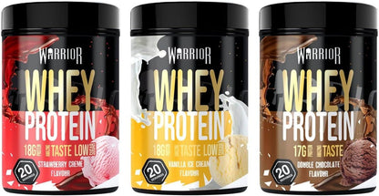 Warrior Whey Protein Powder – Up to 36g* of Protein Per Shake – Low Sugar, and Low Carbs