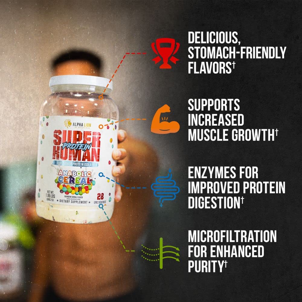 ALPHA LION Superhuman Whey Protein Powder, Great Tasting Pure Whey Protein Isolate