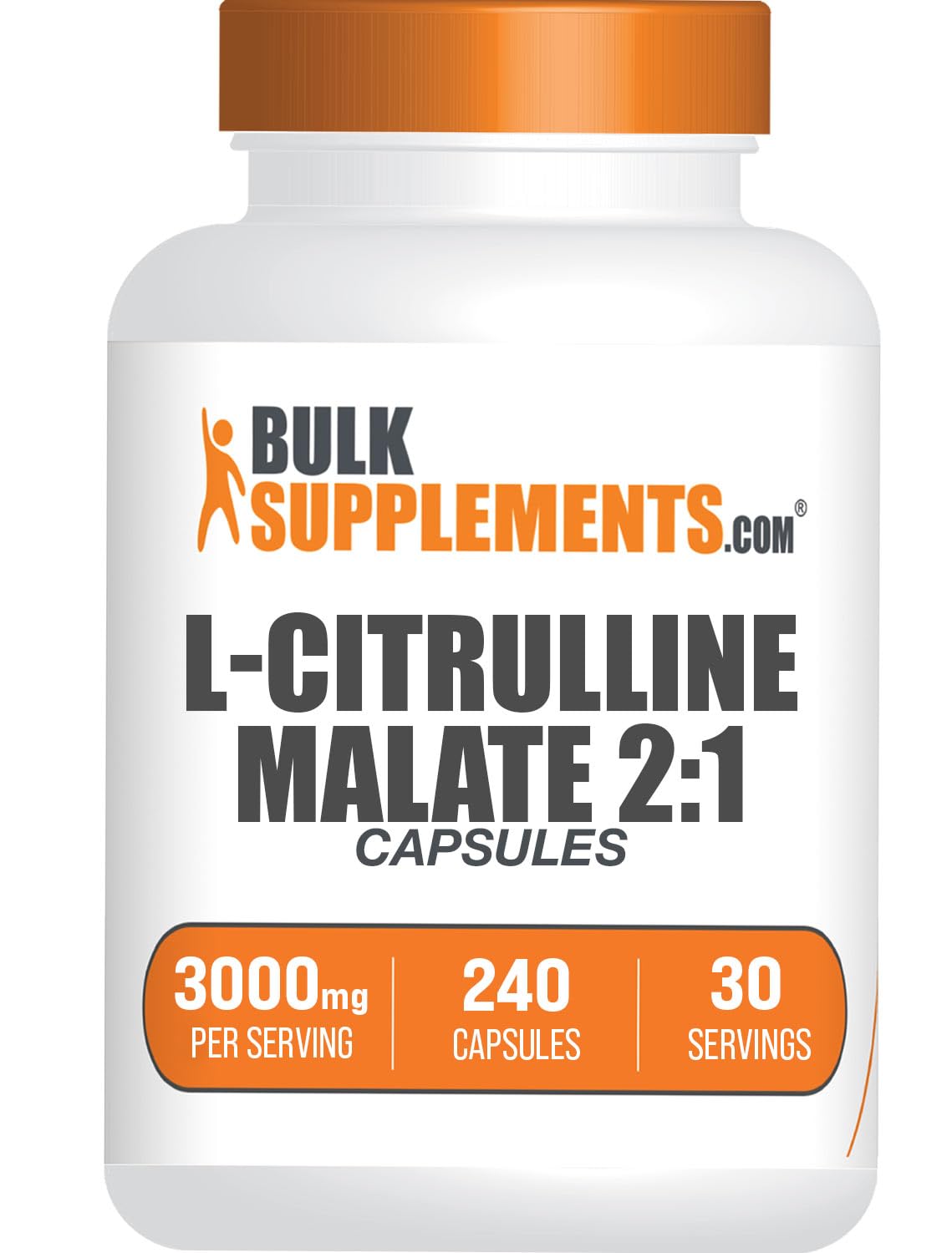 BULKSUPPLEMENTS.COM L-Citrulline Malate Capsules - Citrulline Malate 3000mg