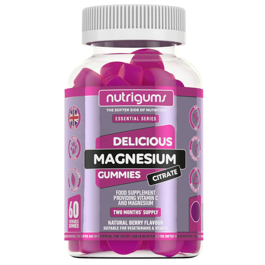 Magnesium Citrate 1250mg & Vitamin C Gummy | Mixed Berry Flavour | 60 Vegan Gummies