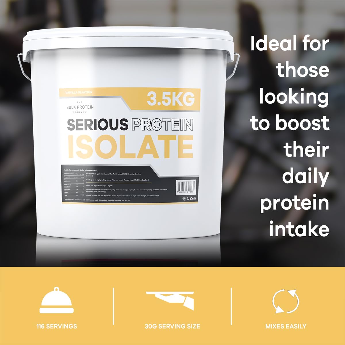 The Bulk Protein Company, Serious Protein Isolate – 3.5kg – Whey Protein Iso