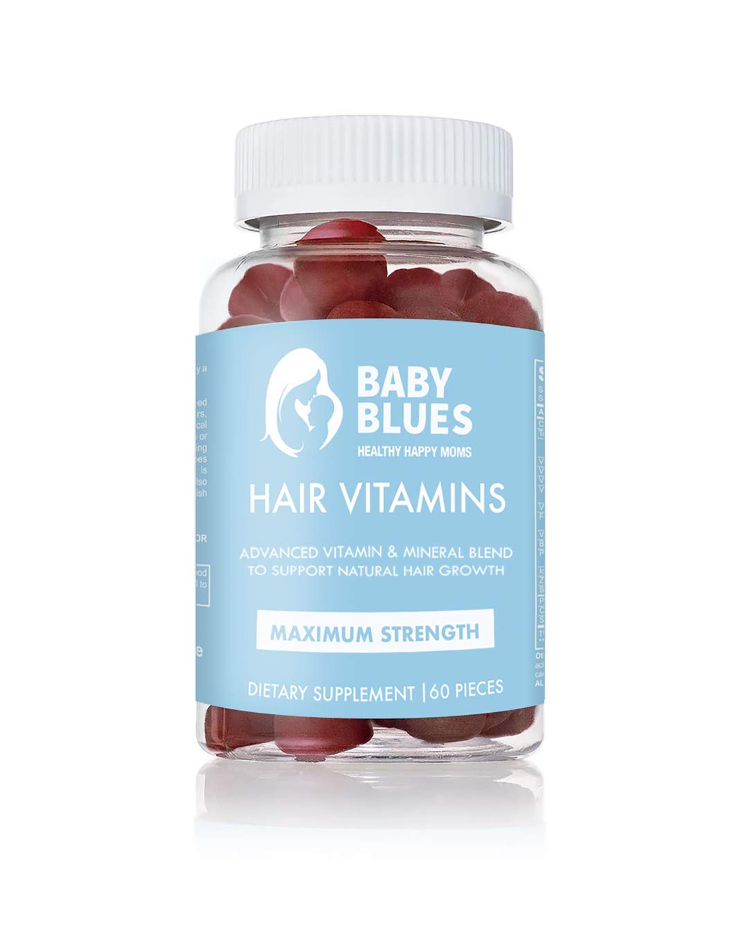 Baby Blues Postpartum Hair Loss Vitamins - Passion Fruit Gummies with Biotin, Collagen