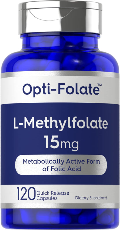 Carlyle L Methylfolate 15mg | 120 Capsules | Value Size | Max Potency | Optimized 