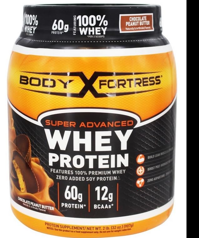 Body Fortress 100% Whey, Premium Protein Powder, Chocolate, 1.78lbs (Packaging May