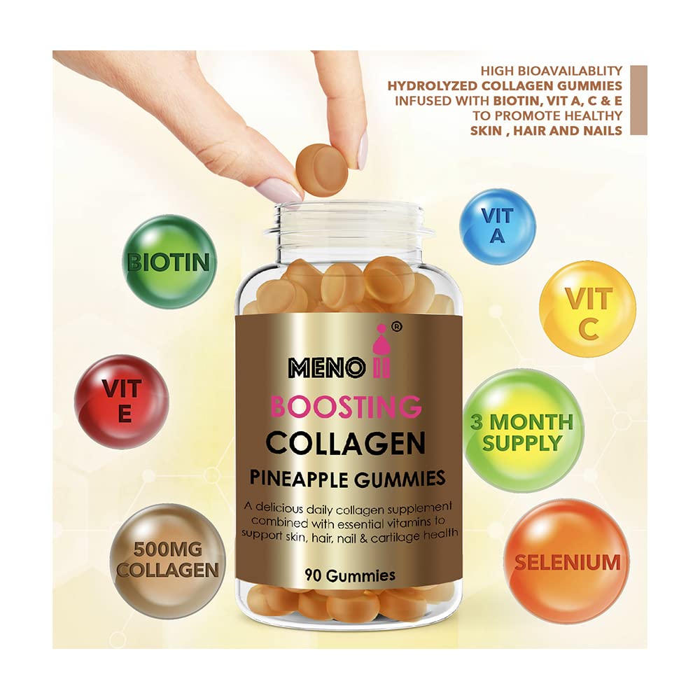 Meno® Boosting Collagen Natural Pineapple 90 Gummies