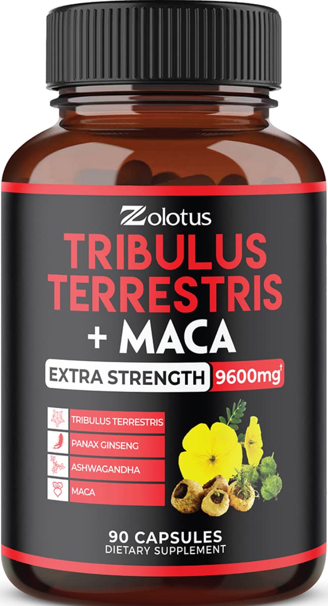 Zolotus Premium Tribulus Terrestris Capsules - 9600mg Per Serving - Combined 