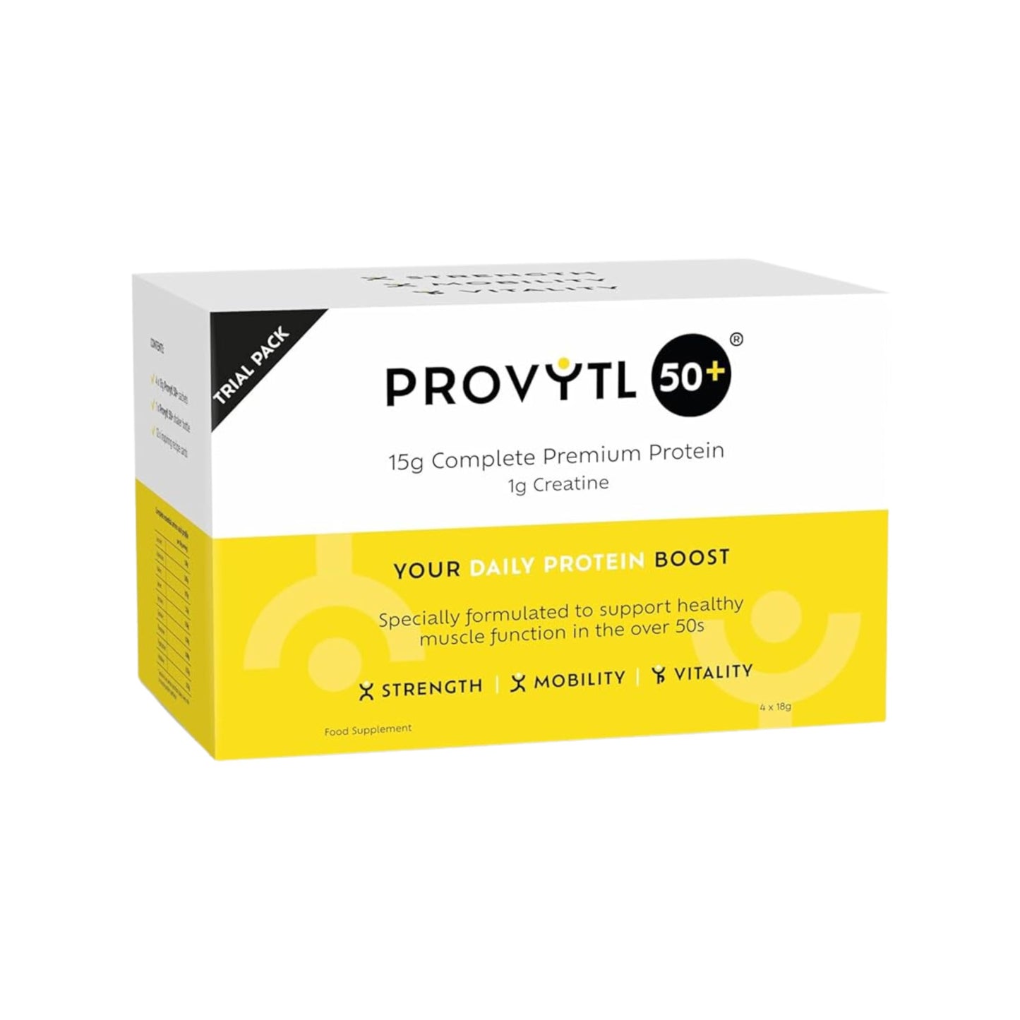 Provytl 50+ Trial Pack- Protein Powder Sachets for Men & Women Over 50 - Supports Muscle Function