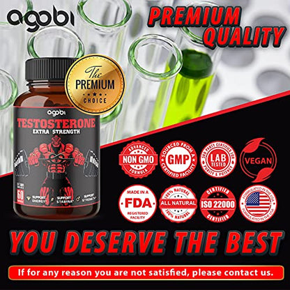 agobi Herbal Test Support for Male Supplement - Support Efficiency, Speed, Strength