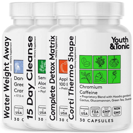 Youth & Tonic CortiThermo Shape Detox Cleanse Kick Off Weight Management - 120 Pills