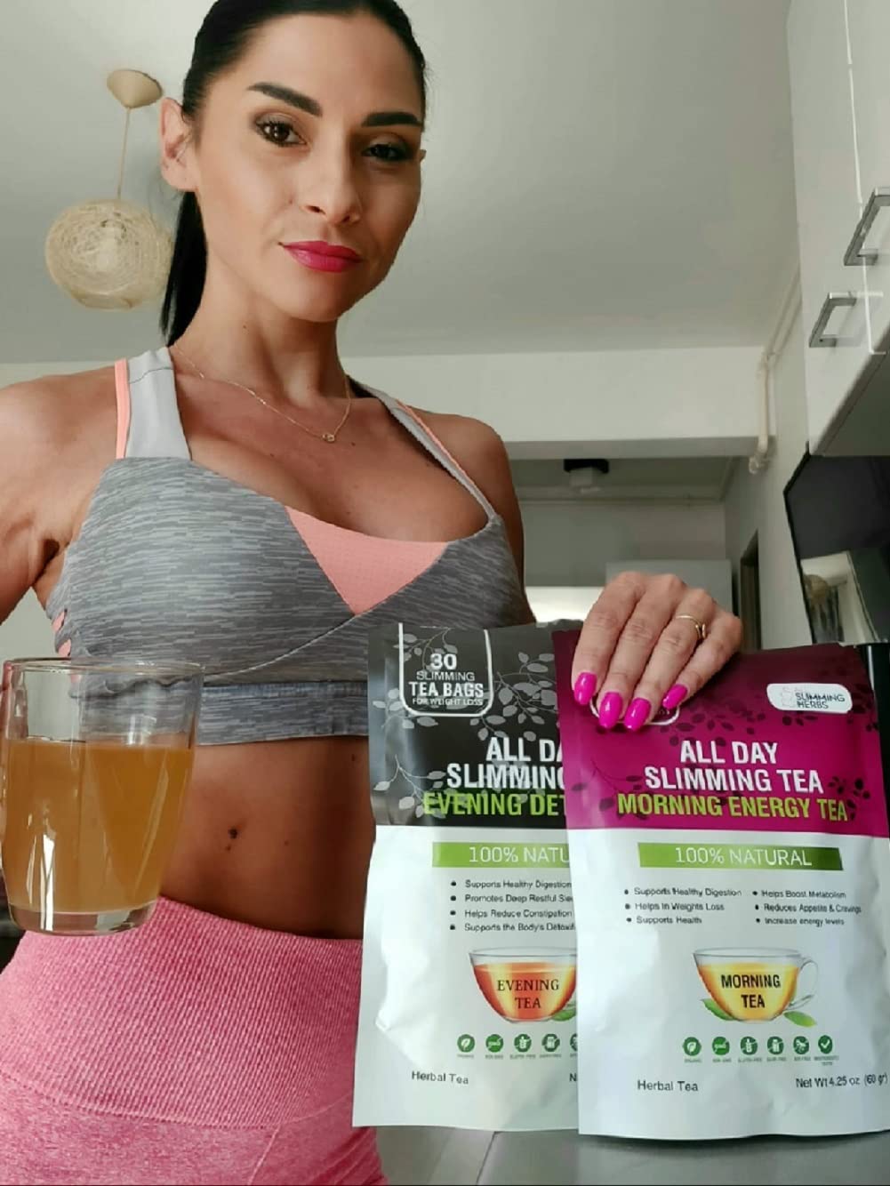 ALL SLIMMING HERBS All Day Slimming Tea For Weight Loss - All Natural 30 Days Detox