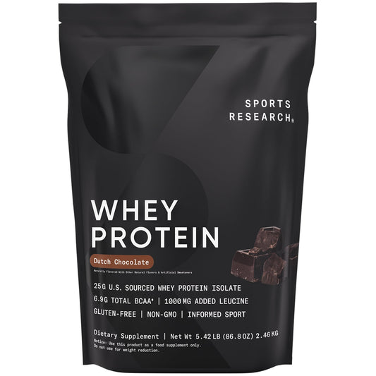 Sports Research Whey Protein - Sports Nutrition Whey Isolate Protein Powder 