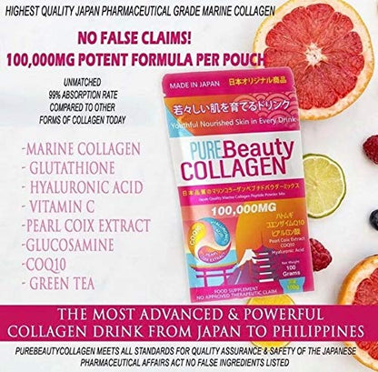 Pure Beauty Collagen 100,000mg Marine Collagen Powder Mix