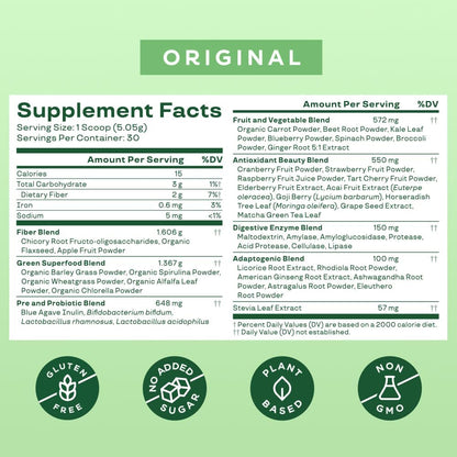 Bloom Nutrition Greens and Superfoods Powder for Digestive Health, Greens Powder