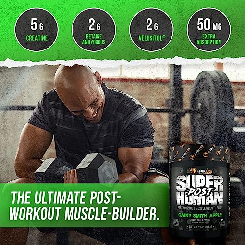 ALPHA LION Superhuman Pre Workout Powder & Post Workout Recovery Bundle, Sustained Energy & Focus + Lean Muscle Growth, Strength & Volume (Hulk Juice & Gainy Smith Apple)