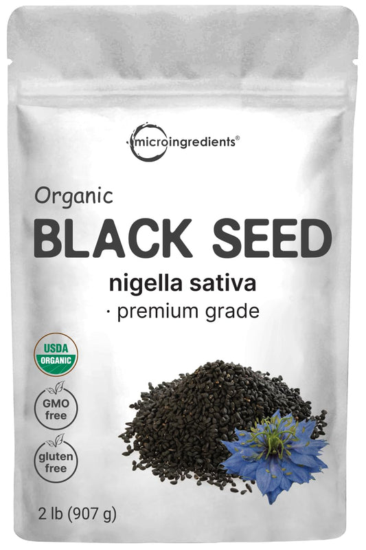 Organic Black Cumin Seed (Nigella Sativa), 2lbs | Premium Grade Whole Black Seed 