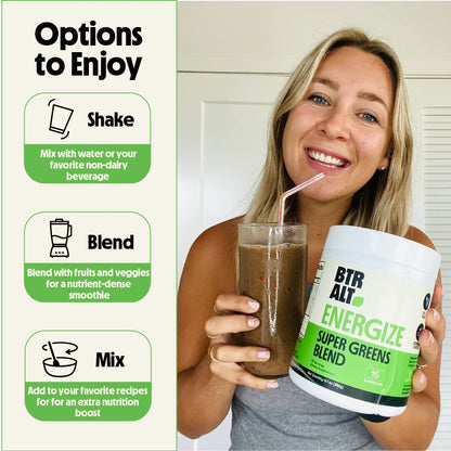 Better Alt Greens Powder, Helps Reduce Bloating, 15 Super Greens- Blend of Spirulina