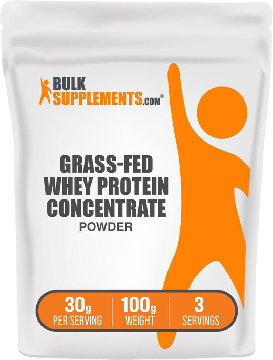 BULKSUPPLEMENTS.COM Grass Fed Whey Protein Powder - Unflavored Whey Protein 