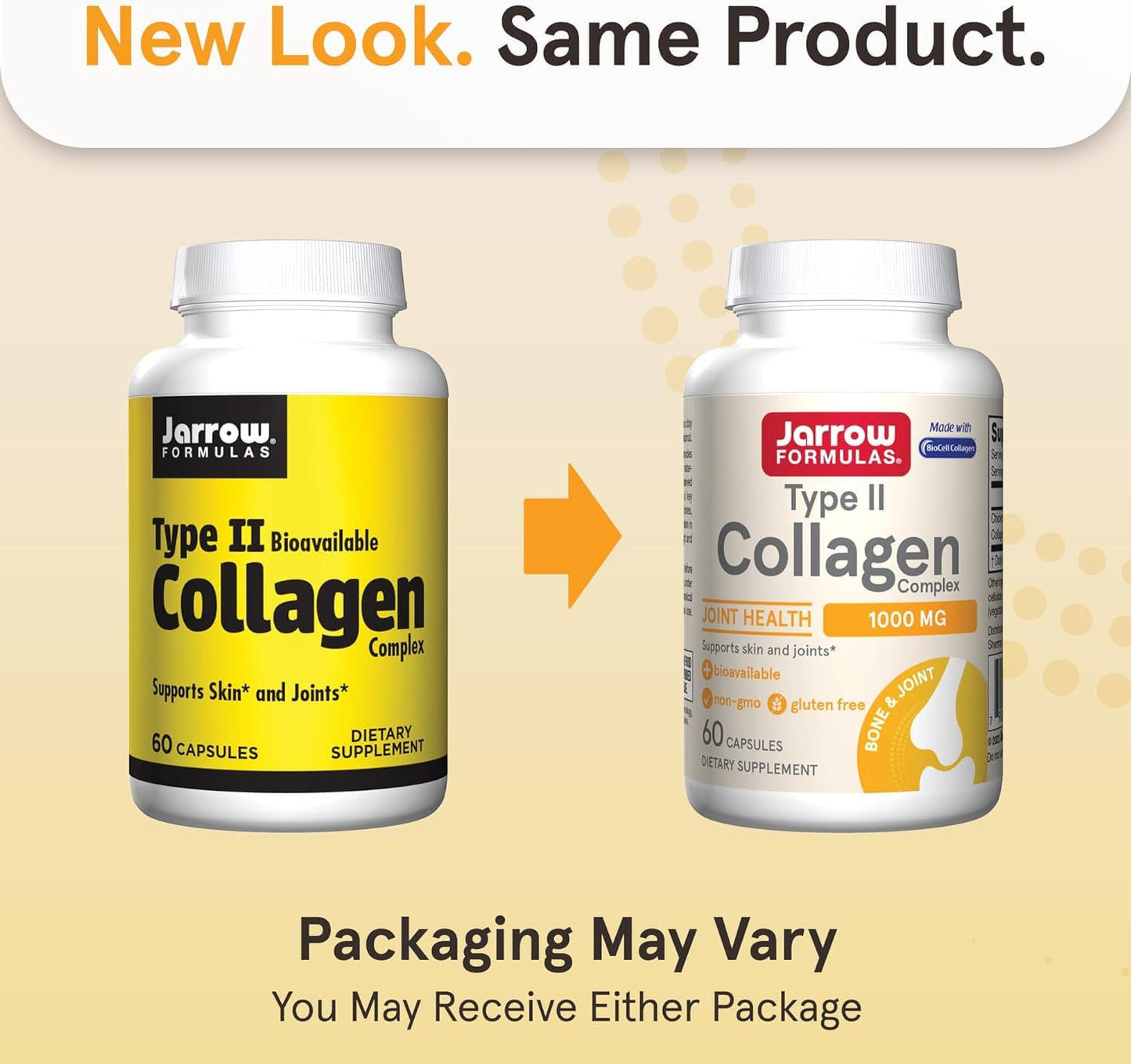 Jarrow's Type II Collagen Complex (Type 2 Collagen), 60 Capsules, Lab-Tested