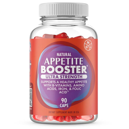 NGL Appetite Booster Pills Extra Strength for Adults Fortified with Lysine, Folic Acid, Iron