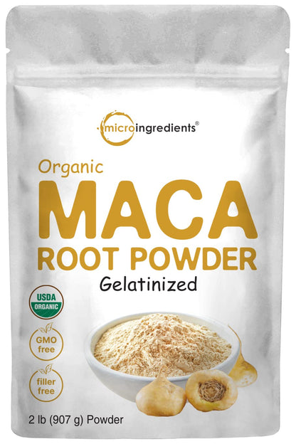 Organic Maca Root Powder, 2 Pound, Gelatinized for Better Absorption