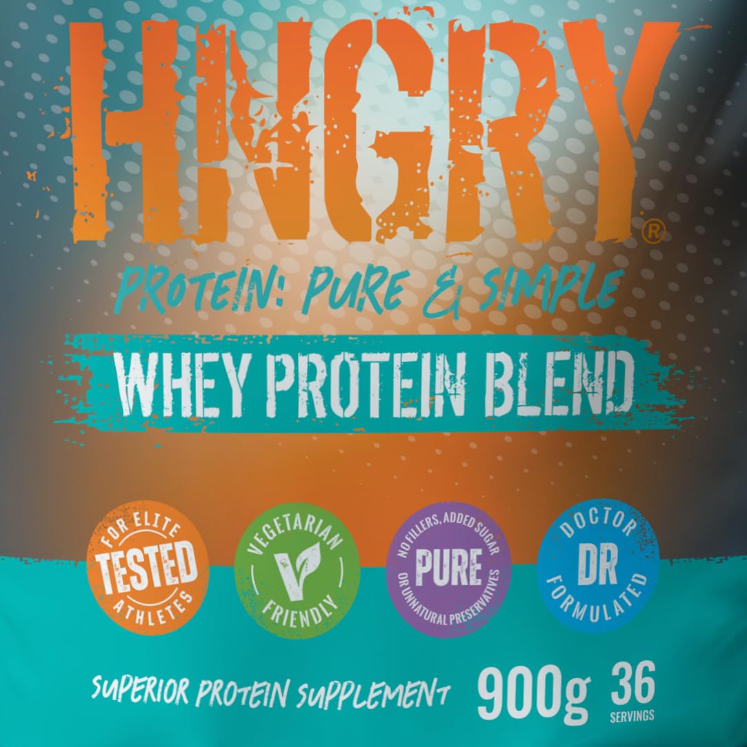 HNGRY Protein Whey Protein Powder Shake with 80% Protein Whey, 900g and 36 Servings