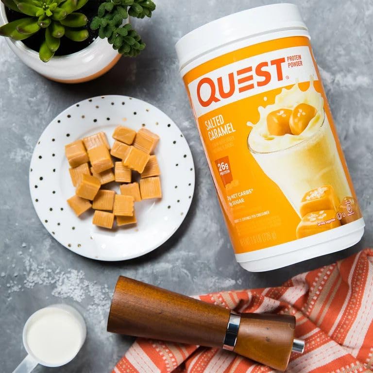 Quest Nutrition Salted Caramel Protein Powder; 26g Protein; 1g Sugar; Low Carb; Gluten Free