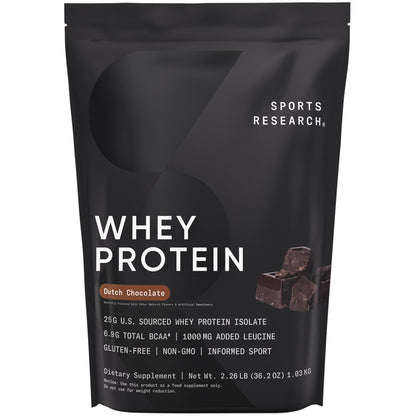 Sports Research Whey Protein Isolate - Sports Nutrition Protein Powder 25g per Serving 