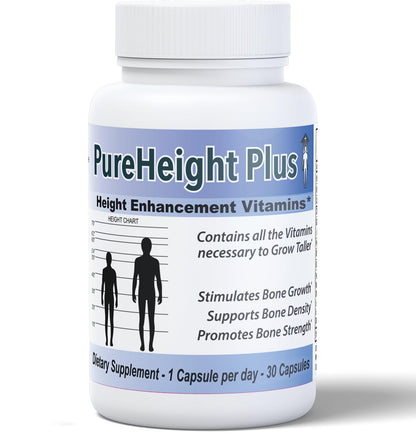 Height Growth Vitamins Grow Taller - Increase Bone Strength Bone Density Bone Growth 