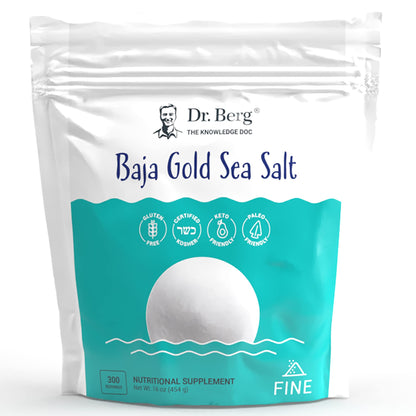 Dr. Berg's Baja Gold Sea Salt Organic - Natures Fine Sea Salt Support For Hydration