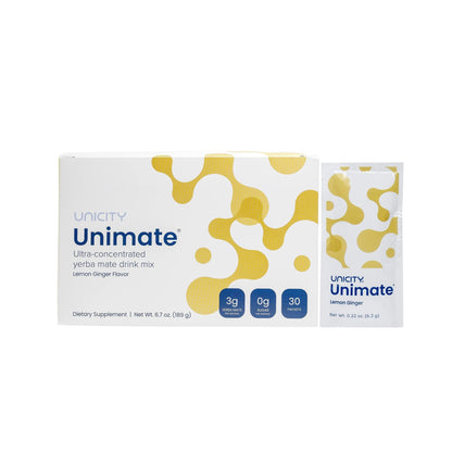 Unicity UNIMATE (Lemon Ginger, 30 Pouches)