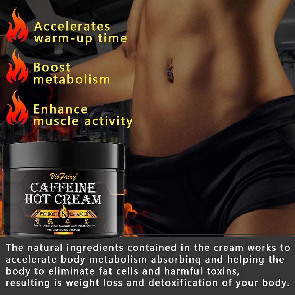 Caffeine Anti Cellulite Hot Cream, Body Sculpting Cellulite Workout Cream