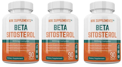 KRK SUPPLEMENTS Bundle Combo for 3 Total Bottles of Beta Sitosterol 800mg 