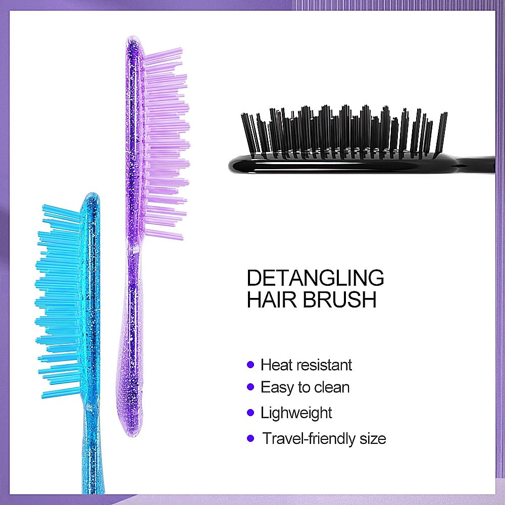 Wet & Dry Vented Detangling Hair Brush, Cherry Blossom