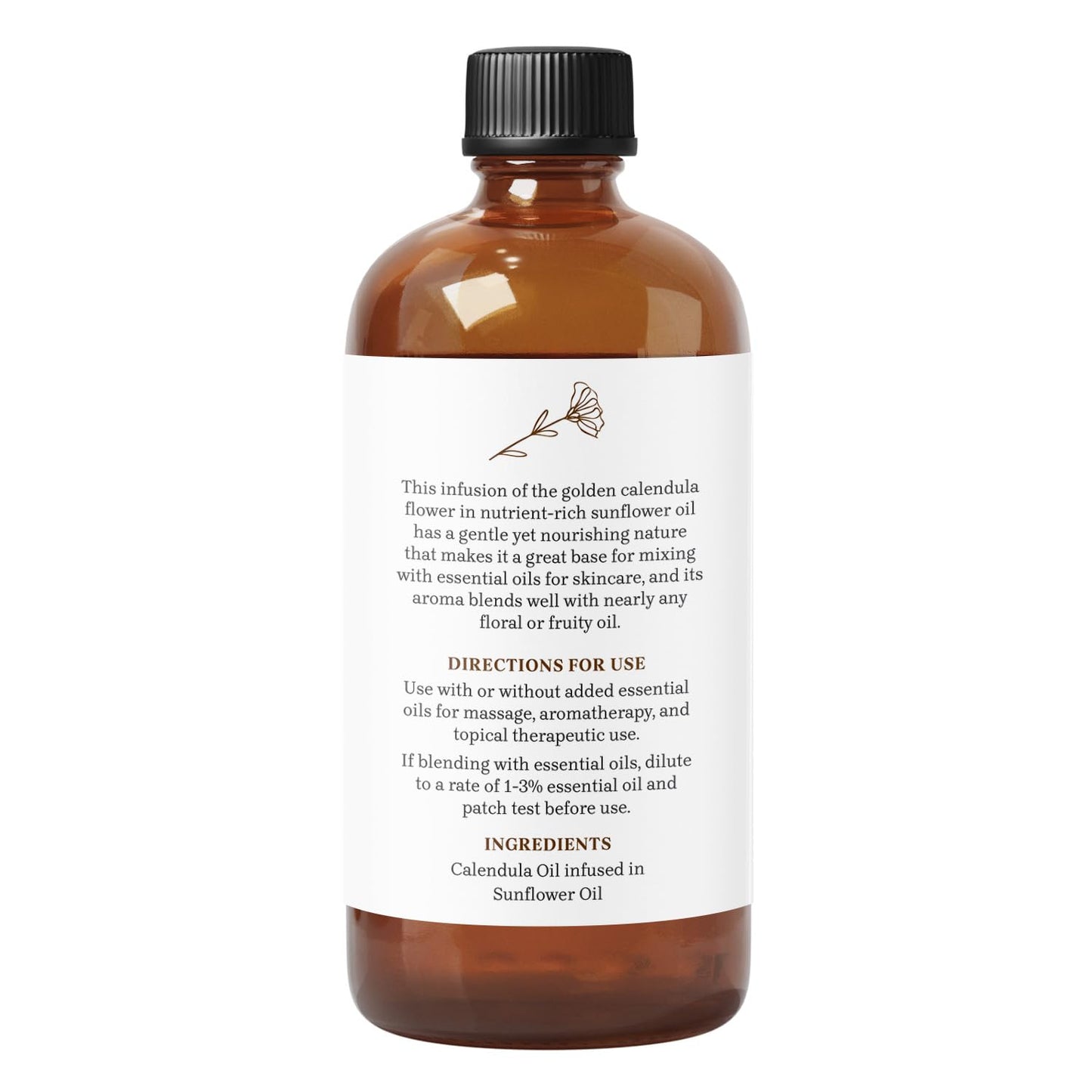Essential Delights Calendula Oil - Premium Carrier Oil (16 fl oz) | for Skin, Face, Body, Hair Revitalization