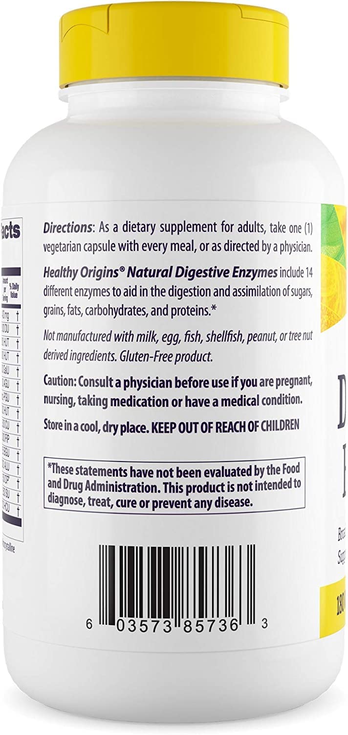 Healthy Origins Digestive Enzymes (NEC) Broad Spectrum - with Protease