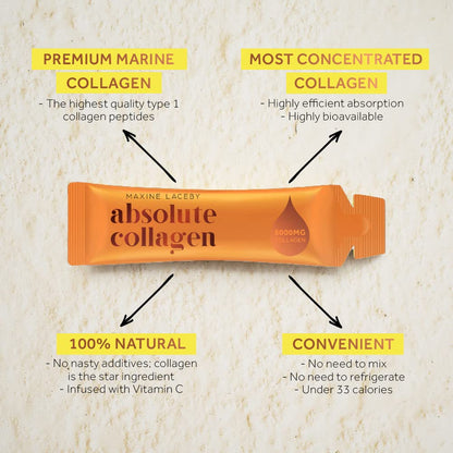 Absolute Collagen Marine Liquid Collagen Supplement for Women - 8000mg Collagen in Each Sachet