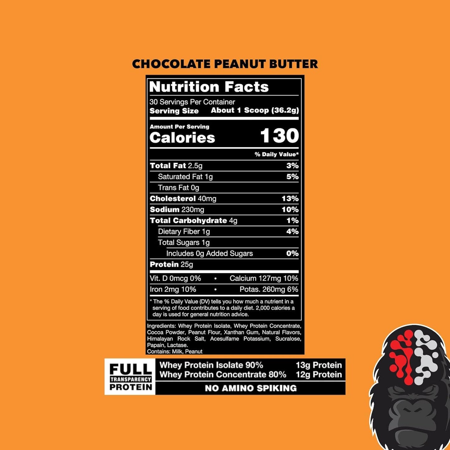 Gorilla Mode Premium Protein - Chocolate Peanut Butter / 24 Grams of Protein/Recover