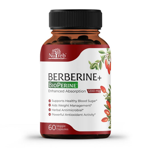 Berberine Supplement 1200mg - 5X Higher Absorption - Ultra Pure 98% Berberine HCL 