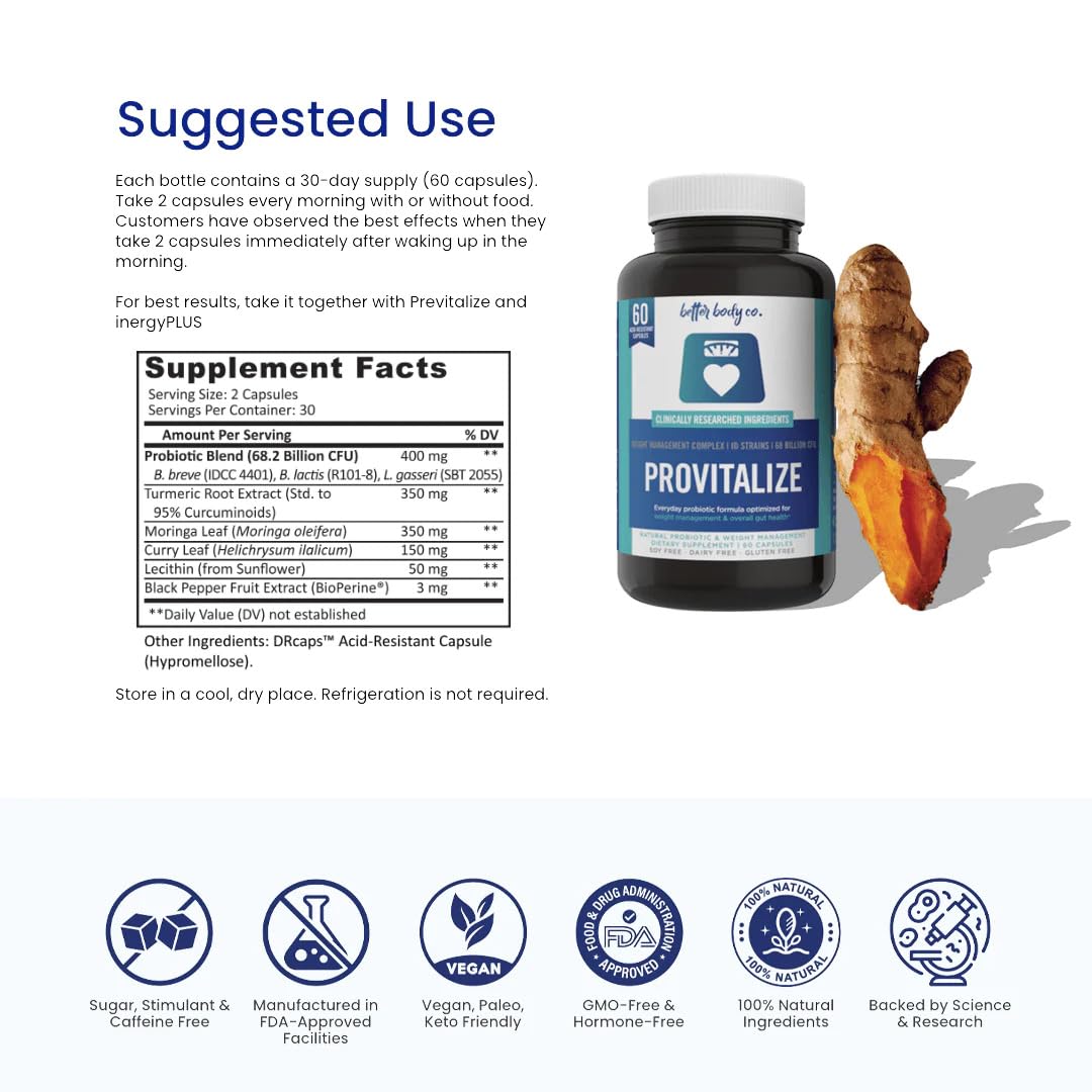 Better Body Co. Provitalize | Probiotics for Women, Menopause, 68.2 Billion CFU