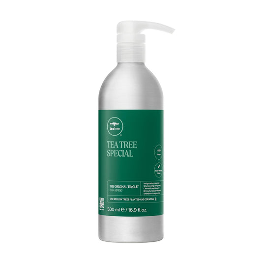 Tea Tree Special Shampoo Aluminum Bottle, Deep Cleans, Refreshes Scalp, For All Hair 