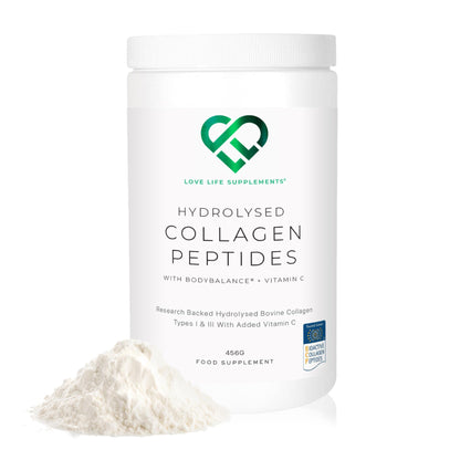 BODYBALANCE® Collagen Powder by LLS - Hydrolysed Bovine Collagen Peptides Types 1 & 3 with Vitamin C - Joint, Ligament