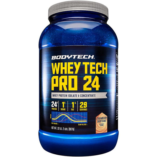 BODYTECH Whey Tech Pro 24 Protein Powder - Protein Enzyme Blend with BCAA's 