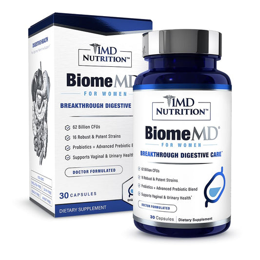 1MD Nutrition BiomeMD Probiotics for Women - Daily Prebiotics and Probiotics for Women 