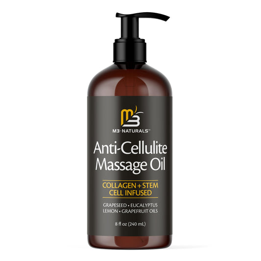 Anti Cellulite Massage Oil for Massage Therapy - Collagen and Stem Cell Skin Tightening 